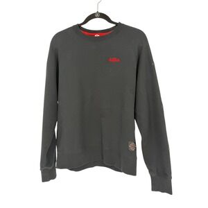 Nike LeBron James Lion Snowflake Embroidered Crewneck Sweatshirt Black Mens M